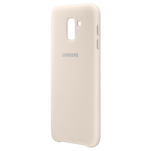 фото Чехол-накладка для samsung galaxy j6 2018 dual layer cover gold ef-pj600cfegru