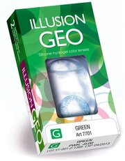 Цветные контактные линзы Illusion Geo (2 шт.) 8.6 -1 Diamond Blue