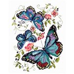 Чудесная Игла набор для вышивания Синие бабочки 15 х 18 см, 42-03 - изображение
