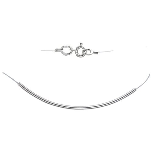 фото Эстет леска на шею из белого золота с подвеской 01л021673, 45 см, 1.2 г