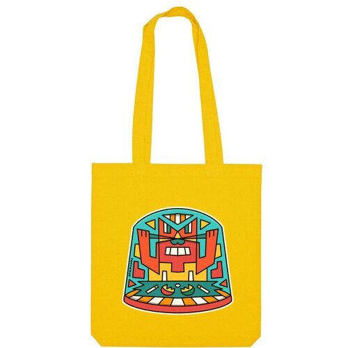 Сумка шоппер Us Basic, желтый сумка геометрический кот в ярости оранжевый