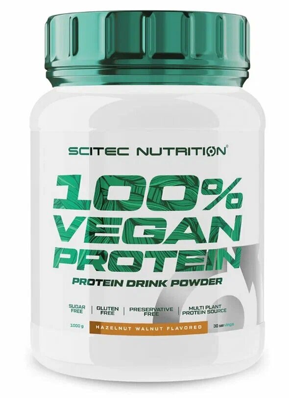 Растительный Протеин Scitec Nutrition 100% VEGAN PROTEIN 1000 г. Фундук-Грецкий орех