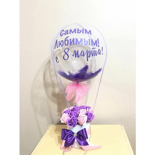 Искусственные цветы / Букет с шаром / Цветы в коробке