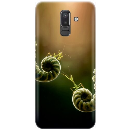 фото Ультратонкий силиконовый чехол-накладка для samsung galaxy j8 (2018) с принтом "пара богомолов" gosso