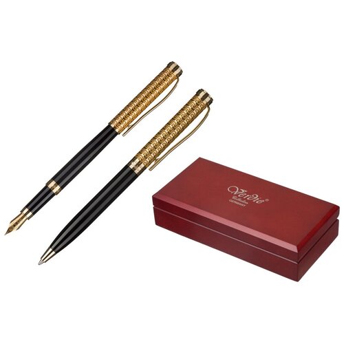 Набор пишущих принадлежностей Verdie ручки перьев.+шарик. в дер. фут. VFB-210