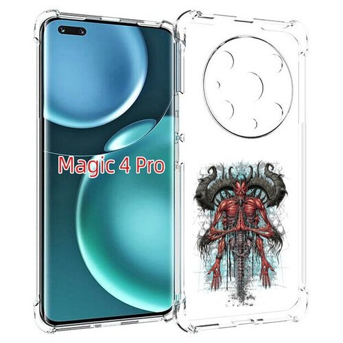 Чехол MyPads дьявол для Honor Magic4 Pro / Magic4 Ultimate задняя-панель-накладка-бампер