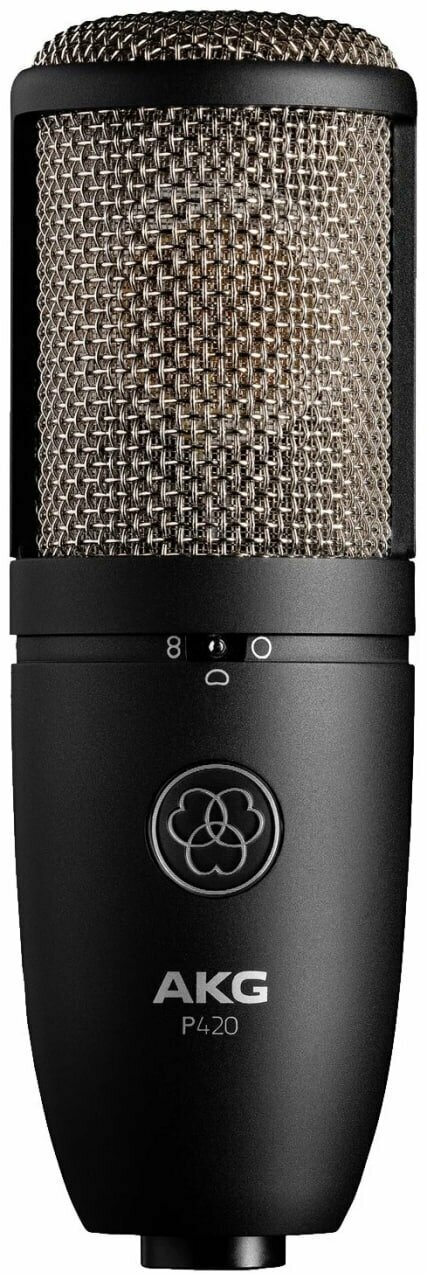 Микрофон проводной AKG P420, разъем: XLR 3 pin (M), черный