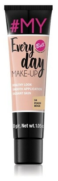 Bell Тональный флюид #My Every Day Make-Up, 30 г, оттенок: 04 peach beige