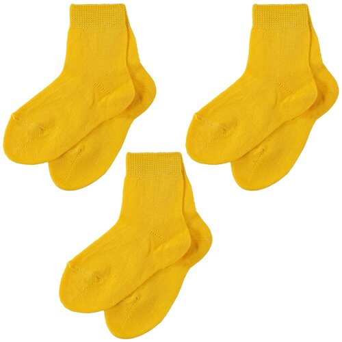 Носки Смоленская Чулочная Фабрика 3 пары, размер 12, желтый
