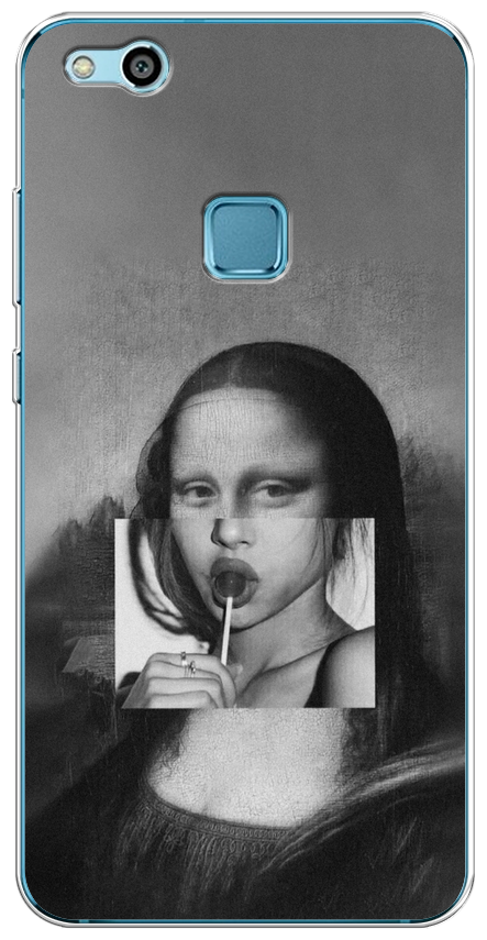 Силиконовый чехол на Huawei P10 Lite / Хуавей П10 Лайт "Mona Lisa sucking lollipop"