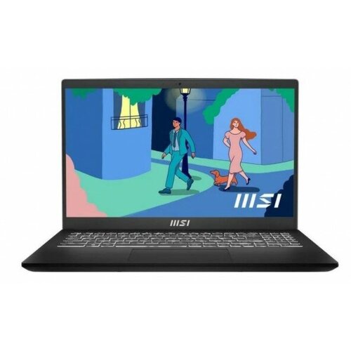 Ноутбук MSI Modern 15 B12HW-002XRU Core i5 1235U 8Gb SSD512Gb Intel Arc A370M 4Gb 15.6 IPS FHD (1920x1080) Free DOS black WiFi BT Cam