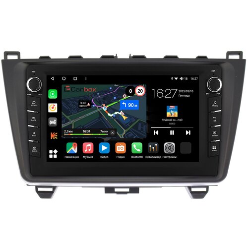 Штатная магнитола Mazda 6 (GH) (2007-2013) Canbox M-Line 7831-9033 на Android 10 (4G-SIM, 2/32, DSP, IPS) С крутилками