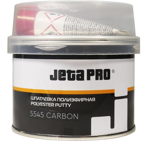 Шпатлевка Jeta Pro Carbon с углеволокном + отвердитель 0,25 + 0,008 кг, чёрная