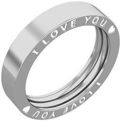 Серебряное кольцо обручальное с эмалью, ширина 4 мм 1000012-10875 POKROVSKY