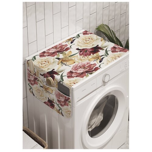 фото Органайзер для хранения "цветы препятствий" на стиральную машину, 45x120 см ambesonne