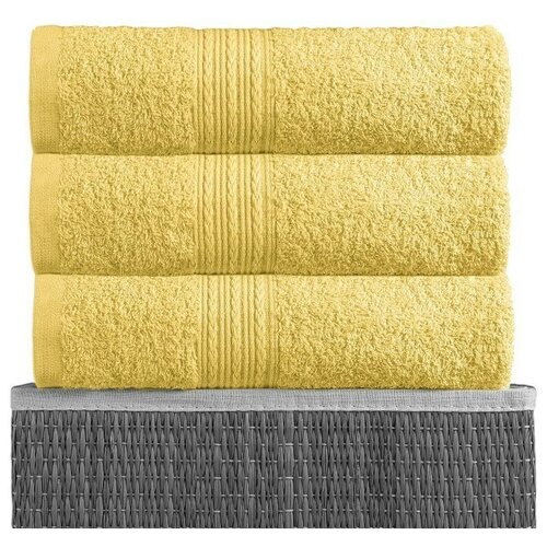 фото Лимонное 50х90 полотенца махровое 1 шт bayramaly