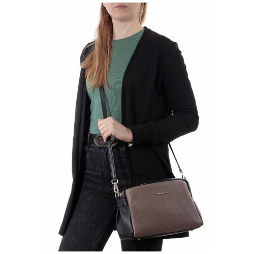 фото Сумка женская fiato collection, 2788 вителло таупе /черный fiato dream