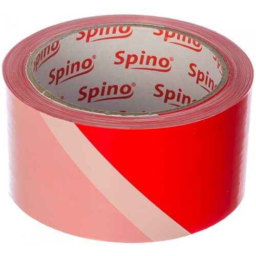 лента spino 62438 38 мм x 50 м 1 шт Сигнальная лента SPINO 50ммx100м красно-белая PE 78050 15532686