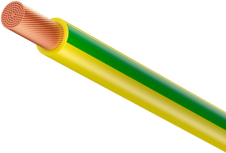 Провод силовой ПуГПнг(А)-HF 1х1 желто-зеленый (бухта) | код. | Алюр ( 500м. )