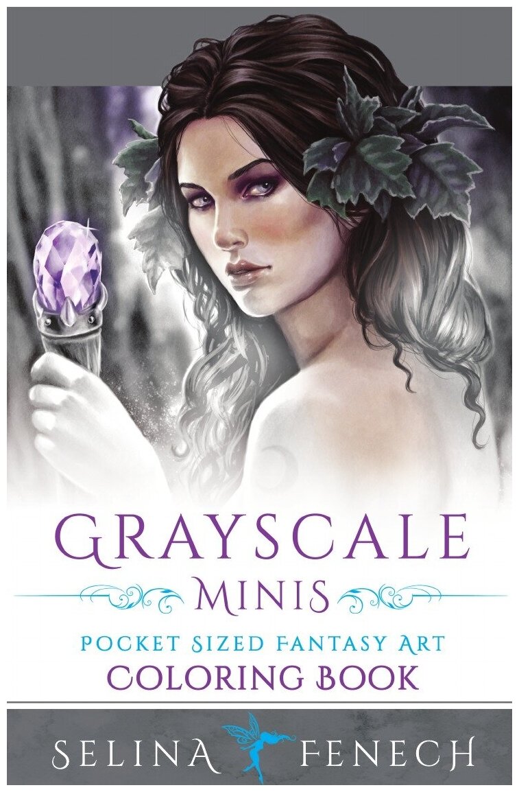 Grayscale Minis - Pocket Sized Fantasy Art Coloring Book