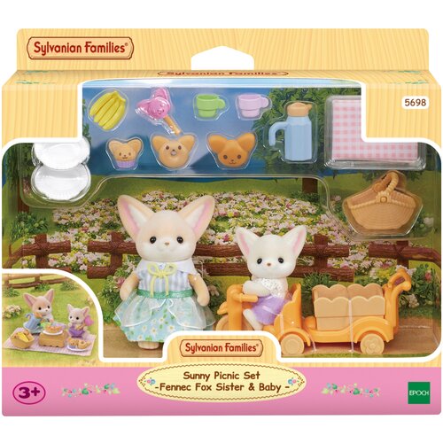 Игровой набор Sylvanian Families Солнечный пикник – сестра и малыш Лисички фенек 5698 игровой набор sylvanian families лисички фенеки двойняшки 5697