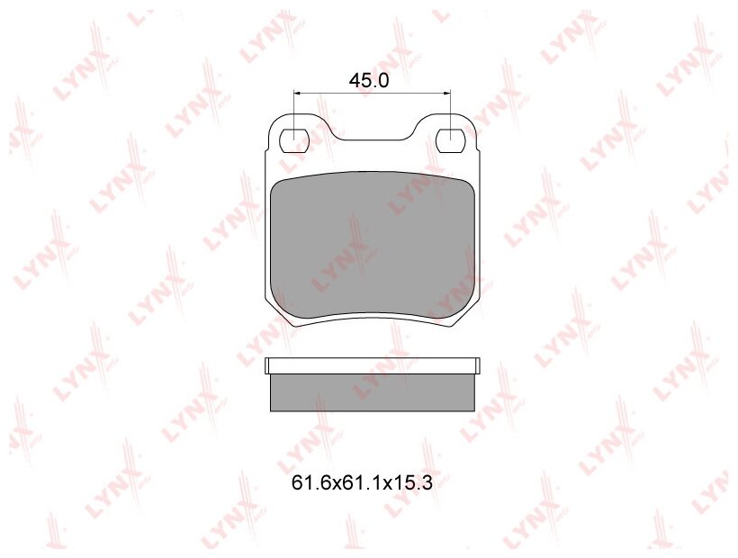 Колодки тормозные дисковые зад LYNXauto BD-5902