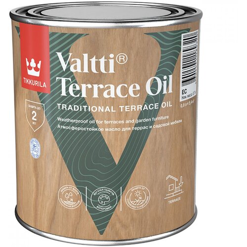 Tikkurila Valtti Terrace Oil / Тиккурила Валтти Террас Ойл атмосферостойкое колеруемое масло 9л масло для террас tikkurila valtti terrace oil ec 0 9л бесцветное арт 700010363