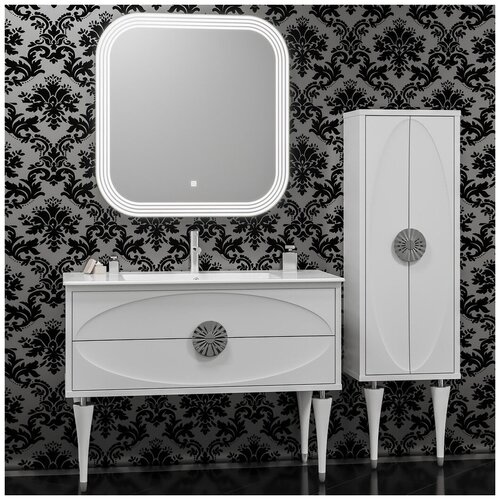 фото Мебель для ванной opadiris ибица 90 (тумба с раковиной + зеркало)
