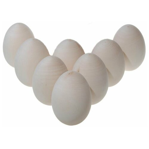 Яйцо пасхальное из дерева 66х93 мм 8 шт. Татьянка