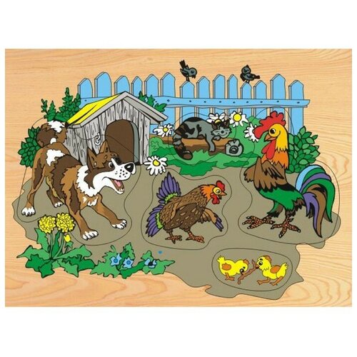 Рамка-вкладыш Чудо-Дерево Деревенский двор (D123), 5 дет., 22х29х7 см