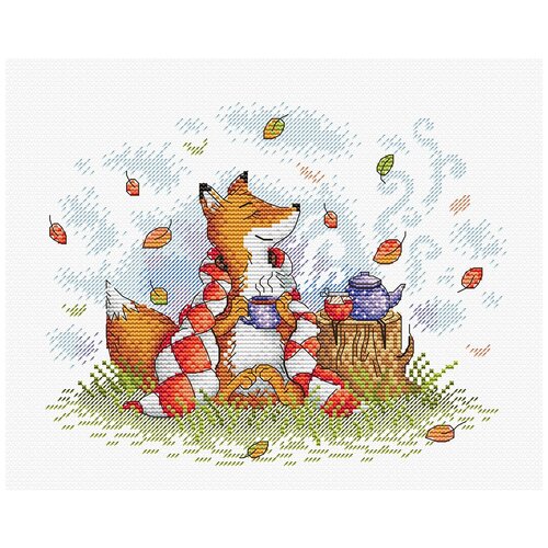 фото Набор для вышивания м №11 №324 "осеннее чаепитие" 22 х 18 см жар-птица