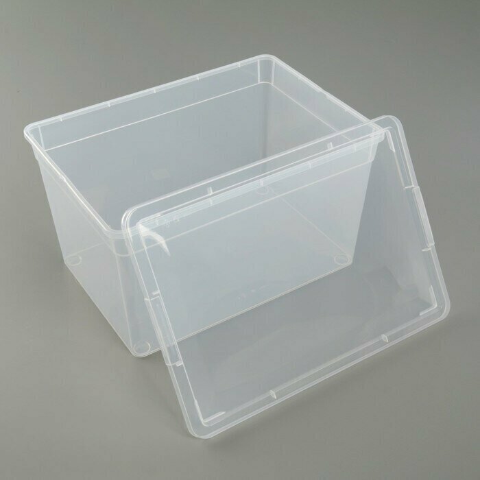 Ящик, контейнер для хранения 16 л с крышкой прозрачный - фотография № 2