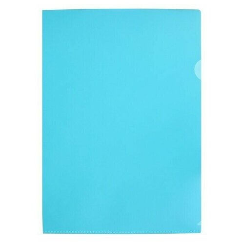 Папка-уголок, А4, 180 мкм, , прозрачная, пастельная, голубая 20 шт. папка пастельная нежность а4