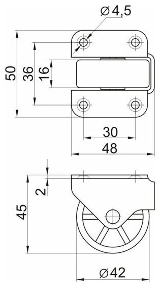 Озмф Опора колесная 353 "Р" - фотография № 2