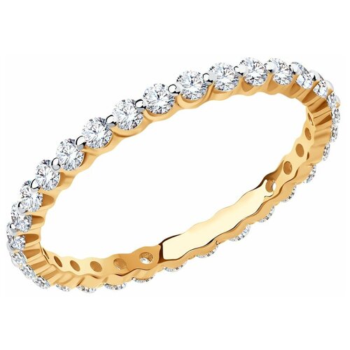 фото Кольцо из золота с фианитами 81010505 sokolov