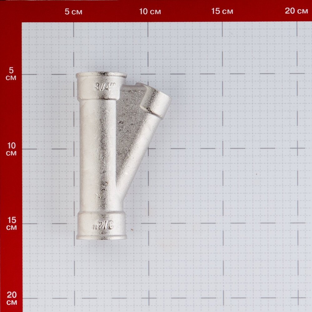 Тройник косой Valtec 3/4" x 1/2" вн. р. 25 градусов для гильзы под погружной датчик температуры, арт. VTr.136.N.0504 - фотография № 5