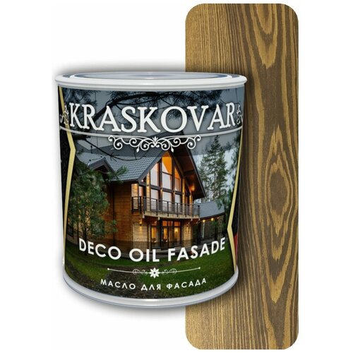 Масло Kraskovar Deco Oil Fasade, орех, 0.75 л масло kraskovar deco oil fasade махагон 2 2 л