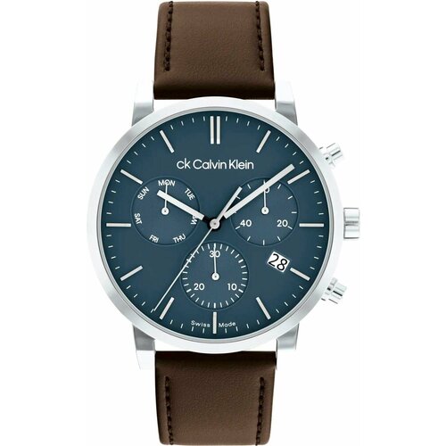 Наручные часы CALVIN KLEIN Швейцарские наручные часы Calvin Klein 25000029 с хронографом, коричневый
