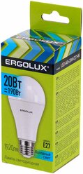 Ergolux LED-A65-20W-E27-4K (Эл.лампа светодиодная ЛОН 20Вт E27 4500K 180-240В), цена за 1 шт.