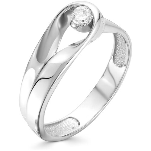 фото Кольцо из белого золота алькор 12763-200 с бриллиантом diamant-online