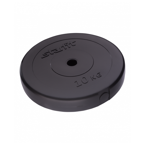 Диск пластиковый BB-203, d=26 мм, черный, 10 кг диск пластиковый basefit bb 203 d 26 мм черный 1 кг