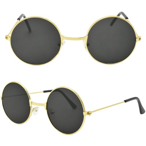 фото Солнцезащитные очки , круглые, оправа: металл, золотой мир оптики