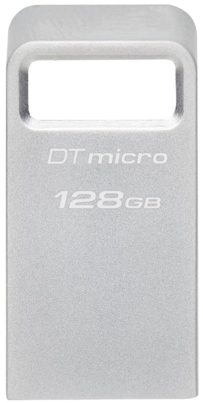 Флешка Kingston DataTraveler Micro 128ГБ USB3.0 серебристый (DTMC3G2/128GB) - фото №4