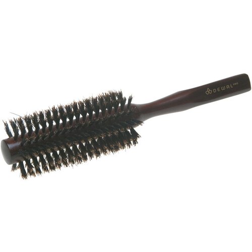 Брашинг DEWAL деревянный, натуральная щетина, темный, d18/46 мм брашинг для волос dewal professional темный brt1216 1 шт