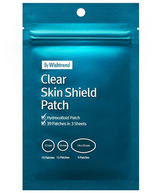 By Wishtrend Патчи против высыпаний Clear Skin Shield Patch, 15 г, 39 шт. по 15 мл