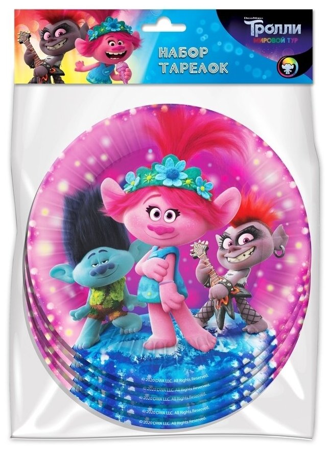 Бумажные тарелки Trolls 6шт - фото №10