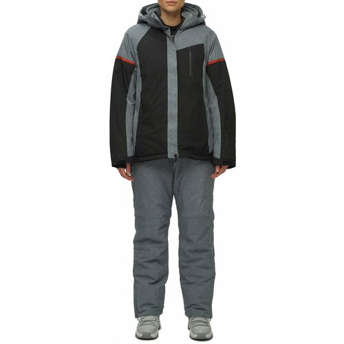 Комплект с брюками  для сноубординга, зимний, силуэт полуприлегающий, утепленный, водонепроницаемый, размер 60, черный