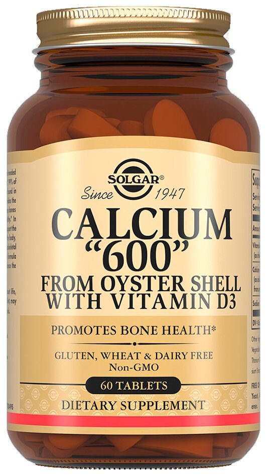 Calcium "600" from Oyster Shell with Vitamin D3 таб., 100 г, 60 шт.