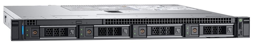 Сервер Dell PowerEdge R340 1xE-2124 1x16Gb 1RUD x4 1x4Tb 7.2K 3.5