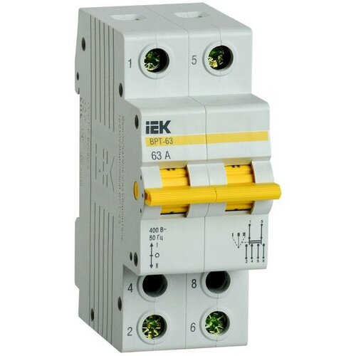 Выключатель-разъединитель трехпозиционный 2п ВРТ-63 63А IEK MPR10-2-063 (9шт.)